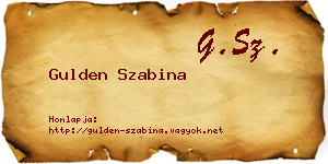 Gulden Szabina névjegykártya